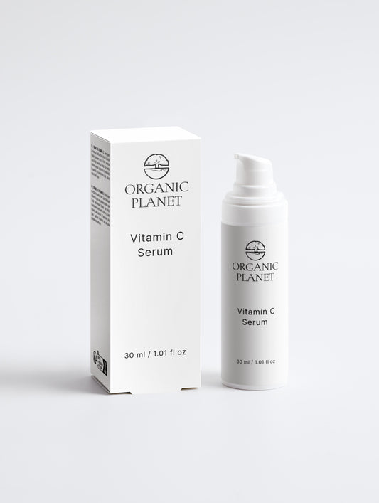 Organic Planet Vitamin C Serum packaging on a white background