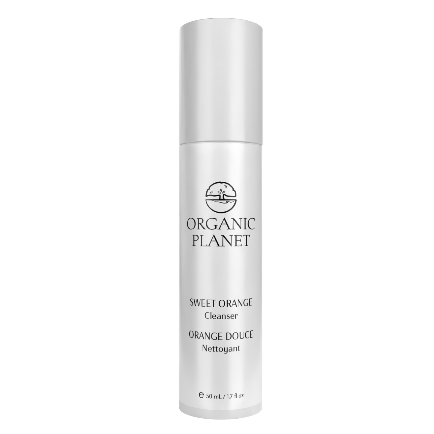 Sweet Orange Cleanser – enriched with organic Camu Camu, Amla, and Citrus, gently cleanses skin while delivering antioxidants and Vitamin C for a refreshed complexion.