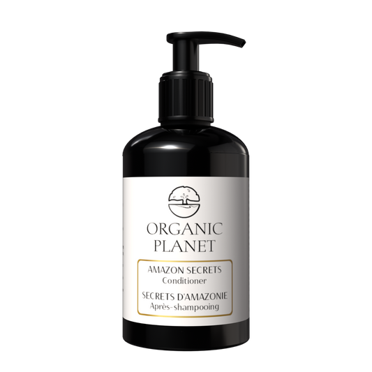 Amazon Secrets Conditioner – Sacha Inchi formula repairs split ends, strengthens cuticles, restores shine and volume for healthy, smooth hair.