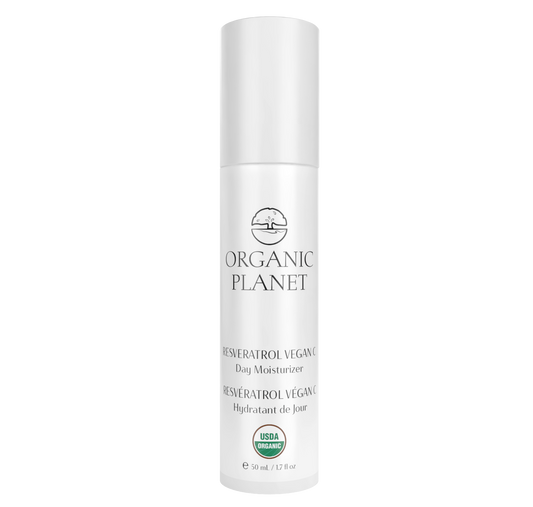 Resveratrol Vegan C Day Moisturizer – lightweight moisturizer with Resveratrol Complex-C, antioxidants, and Vitamin C to hydrate, nourish, and revitalize skin.