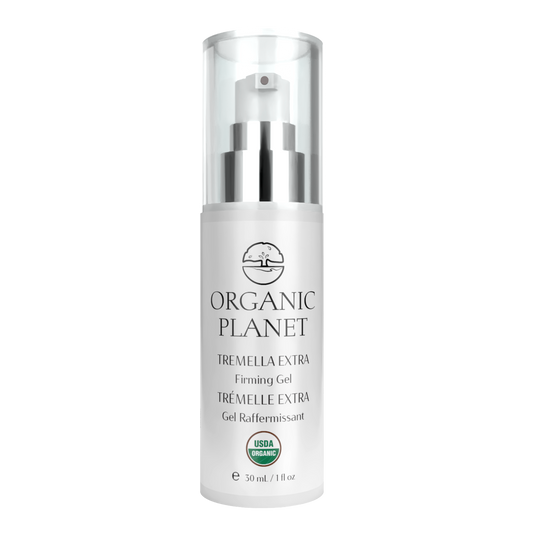 Tremella Extra Firming Gel – hydrates, boosts elasticity, smooths fine lines, and promotes luminous, youthful skin with Tremella polysaccharides and vitamin D.