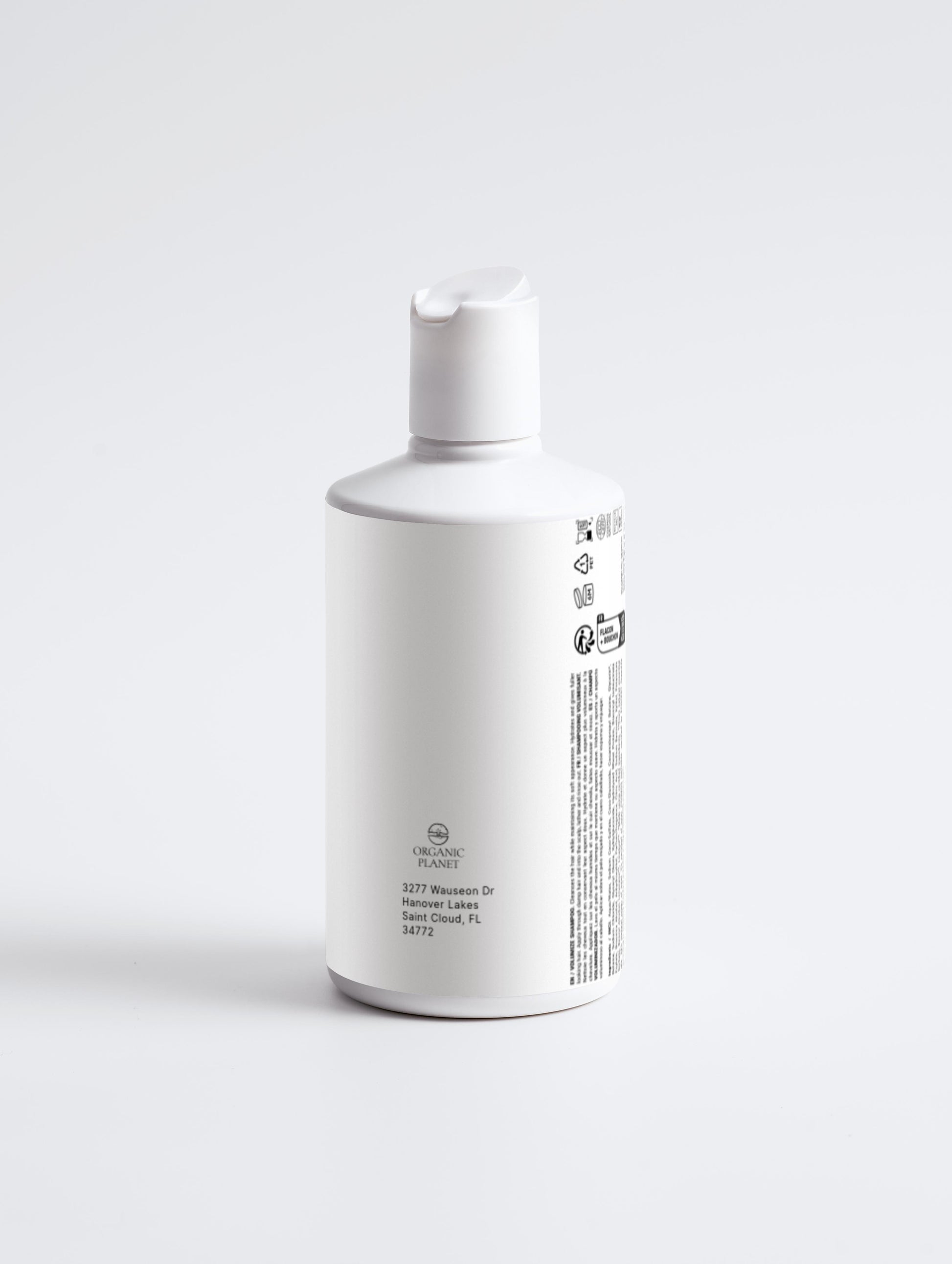 White bottle with a pump on a white background. Nourish and Volumize Shampoo gently cleans your hair while keeping it soft. It strengthens hair and adds volume with Hydrolysed Wheat Protein. Moisturizing ingredients like Glycerin, Betaine, and Xylitol keep hair nourished. Mild cleansing agents remove dirt without stripping, and lightweight conditioners provide volume without weighing hair down.