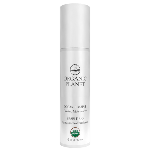 Organic Maple Firming Moisturizer – boosts skin elasticity, targets elastin breakdown, and promotes firmer, radiant, glowing skin naturally.