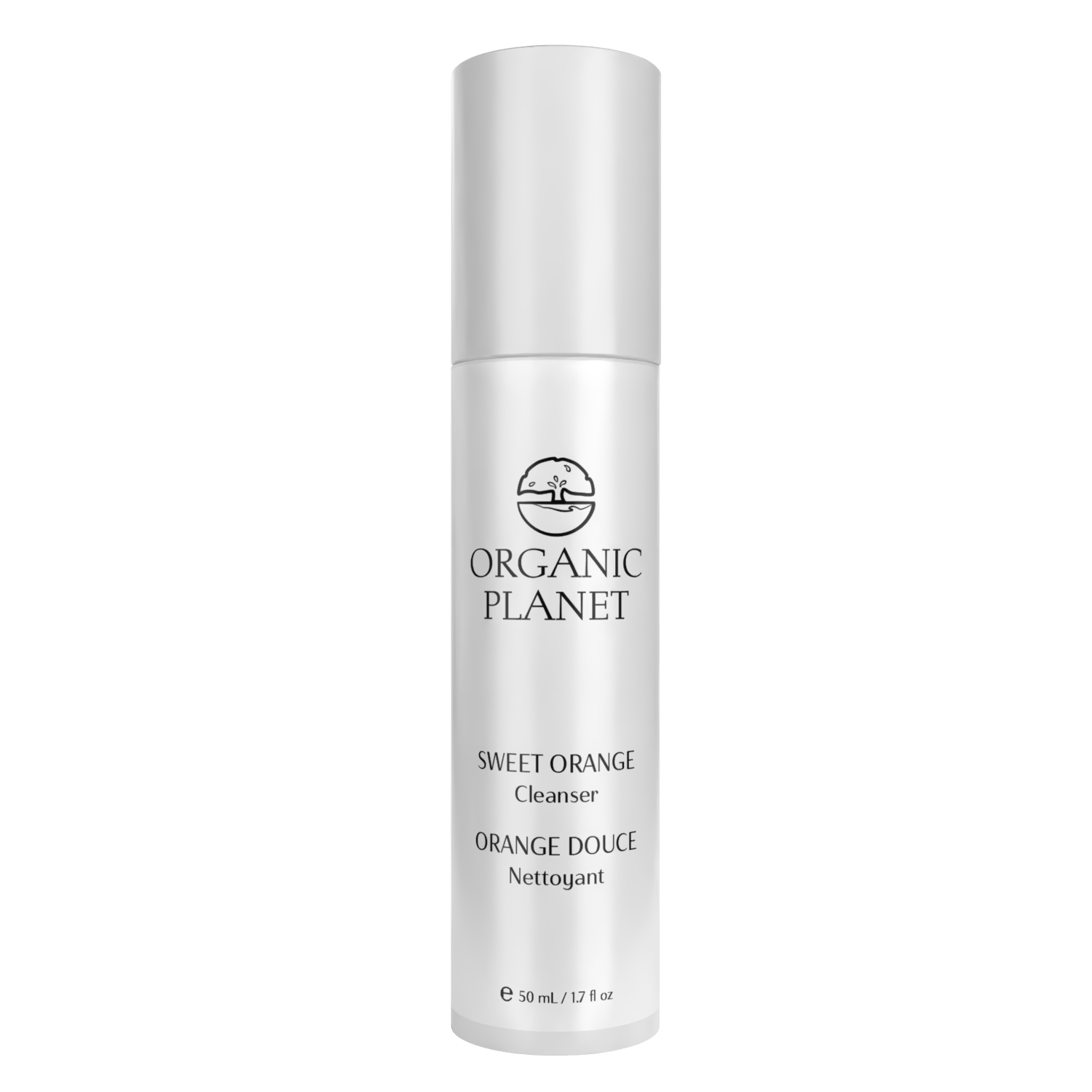 Sweet Orange Cleanser – enriched with organic Camu Camu, Amla, and Citrus, gently cleanses skin while delivering antioxidants and Vitamin C for a refreshed complexion.