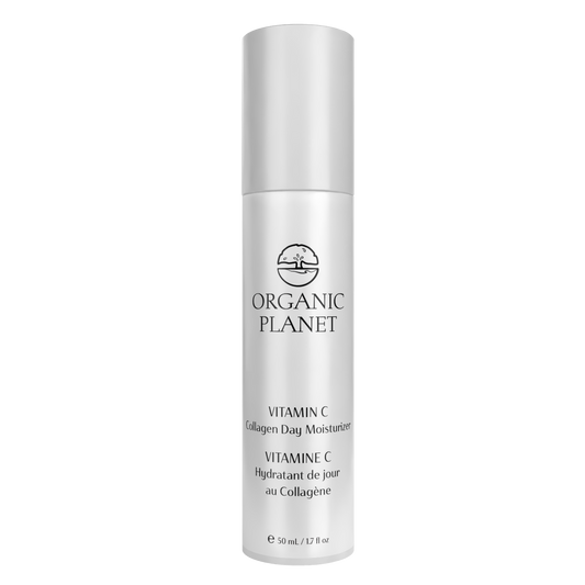 VITAMIN C Collagen Day Moisturizer – blends Vitamin C, antioxidants, hyaluronic acid, and peptides to hydrate, fight wrinkles, and boost collagen.